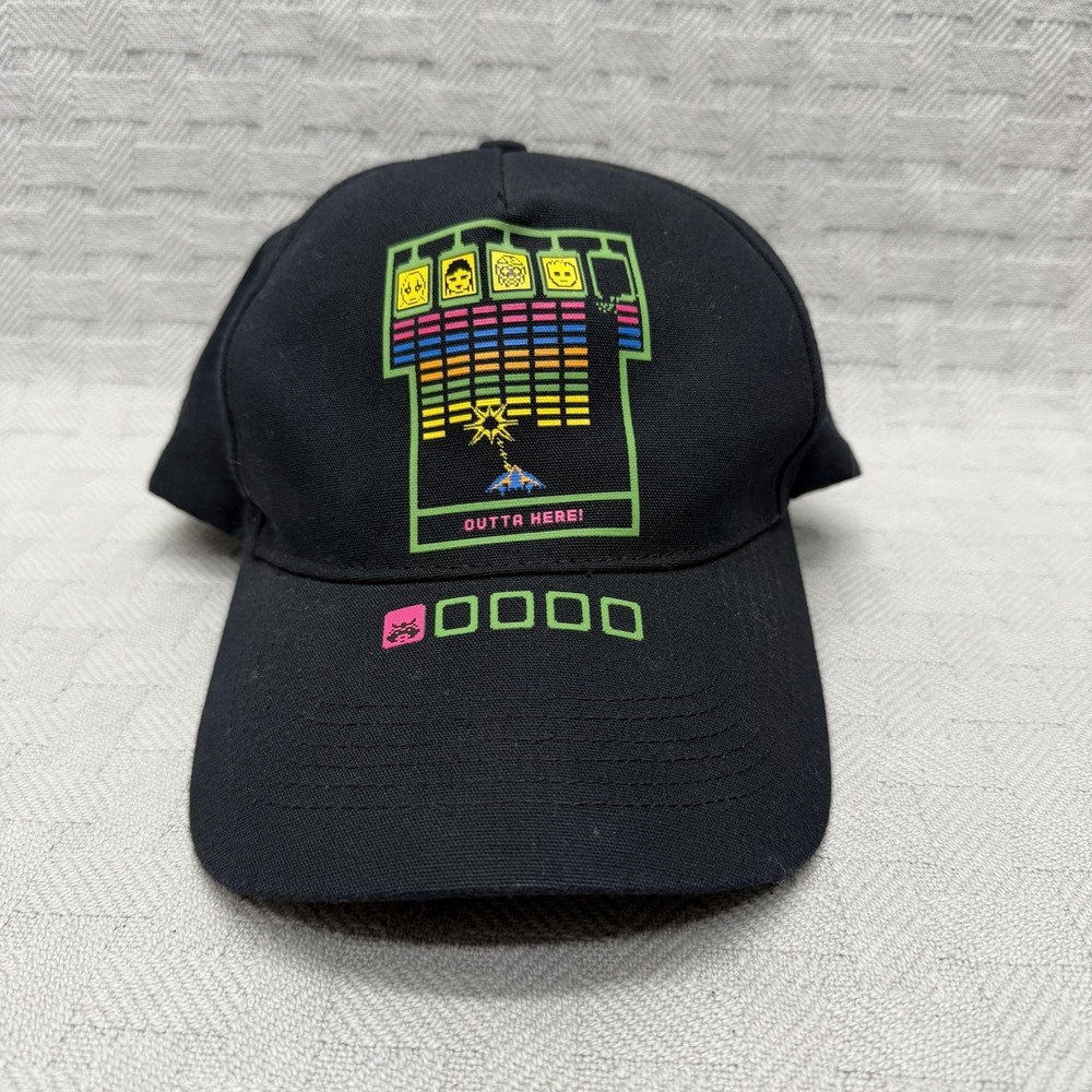 Disney Parks Hat Cap Strap Back Mens One Size Black Cartoon Space Graphic